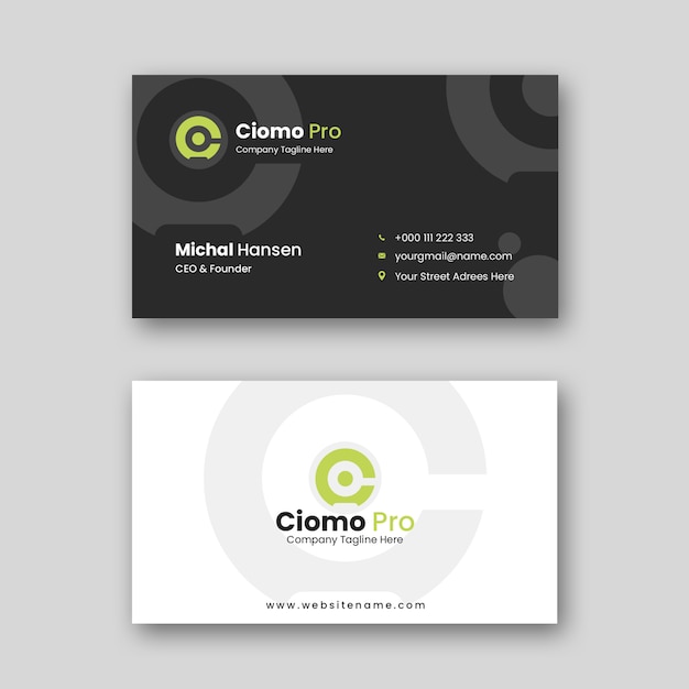 Free PSD minimal business card template