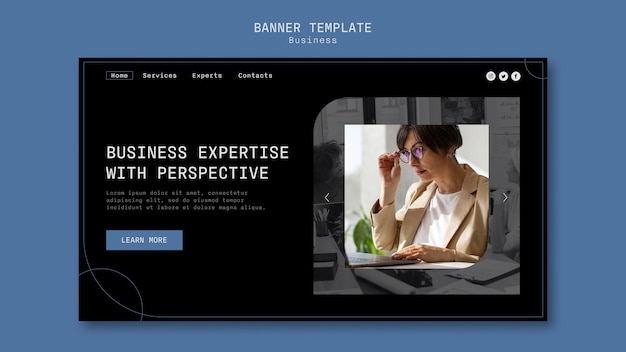 Free PSD minimal business concept landing page