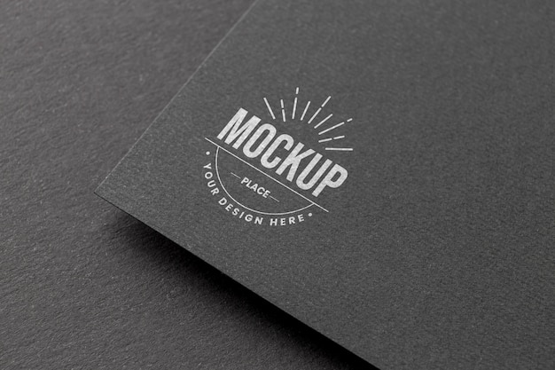 Minimal composition with company branding card mock-up