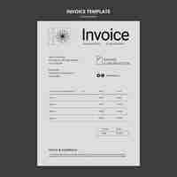 Free PSD minimal construction invoice template