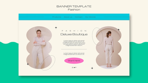 Minimal fashion boutique banner template