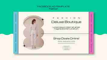 PSD gratuito modello facebook di boutique di moda minimale