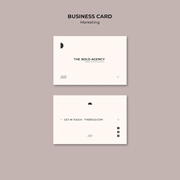 Minimal flat design marketing template – Free PSD download