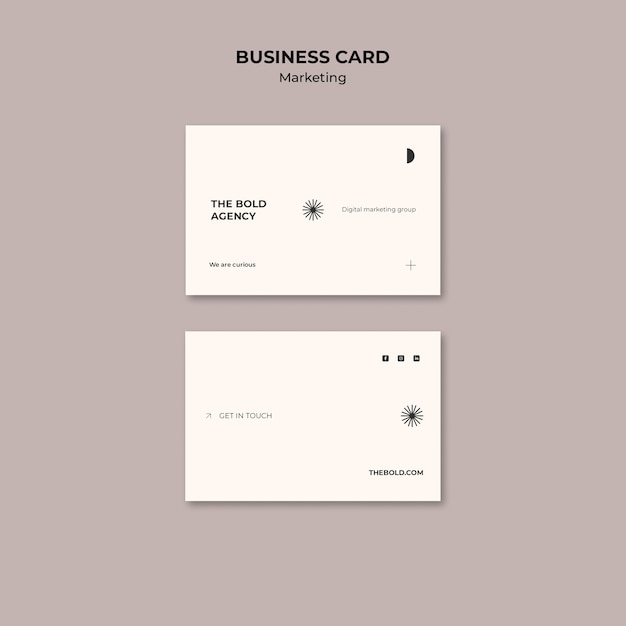 Minimal flat design marketing template