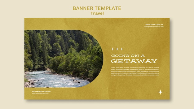 Free PSD minimal flat design travel template