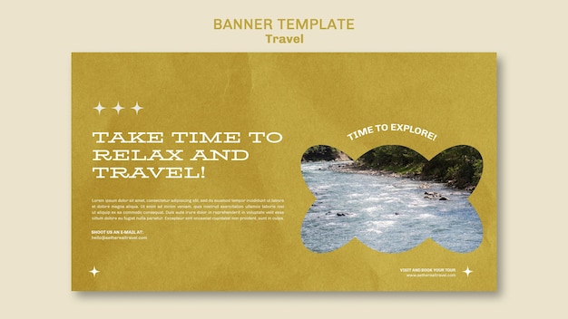 Minimal flat design travel template