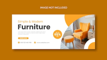 Minimal furniture facebook cover page template