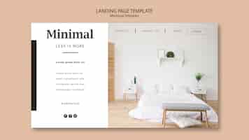 Free PSD minimal interiors landing page web template