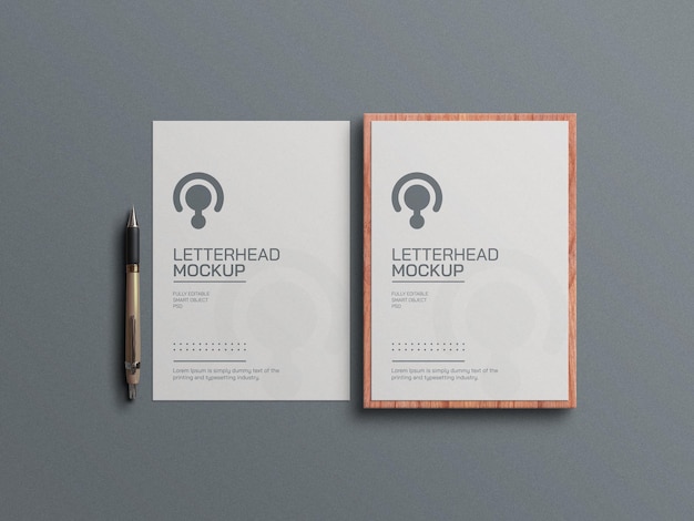 Minimal letterhead  stationery mockup