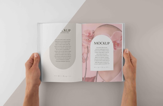 Minimal mock-up book assortment