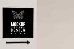 PSD gratuito mockup di cartello minimal e moderno