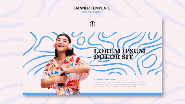 Minimal pattern banner template style