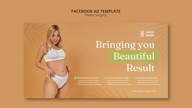 Free PSD minimal plastic surgery facebook template