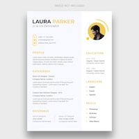 Minimal resume or cv design template