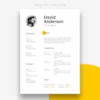 Free PSD minimal resume or cv design template