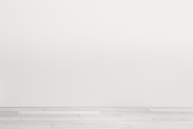 白い床の最小限の部屋の壁のモックアップpsd