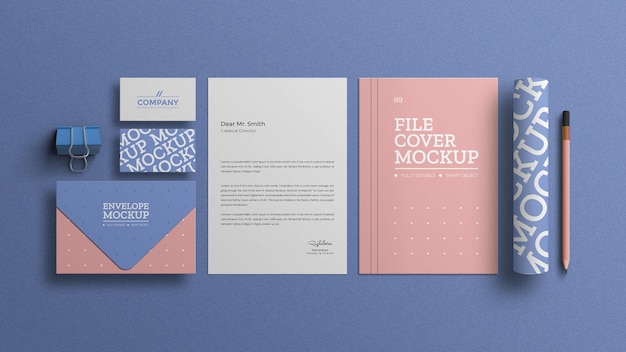 Minimal stationery mockup