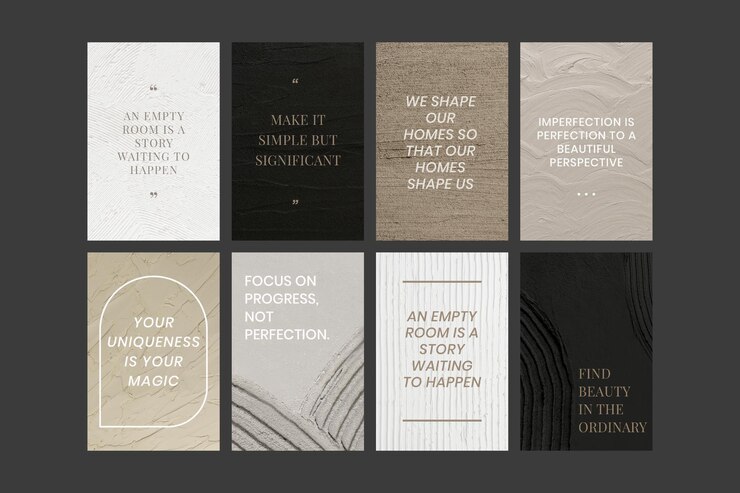 Free PSD minimal textured poster template psd for interior company collection