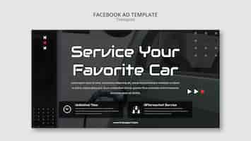 Free PSD minimal transport concept facebook template