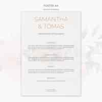 PSD gratuito locandina invito matrimonio minimal