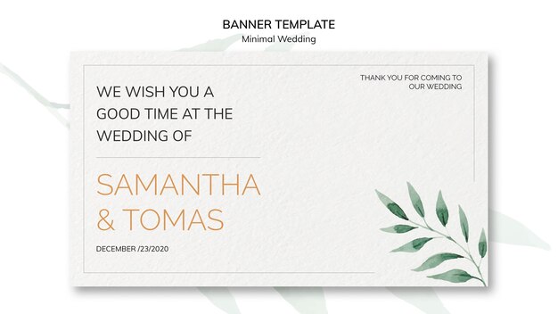 Minimal wedding invitation template