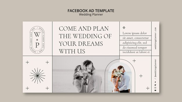 Minimal Wedding Planner Facebook Template