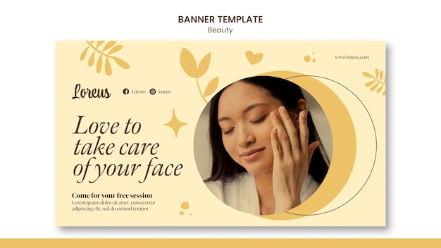 Free PSD minimalist beauty template design