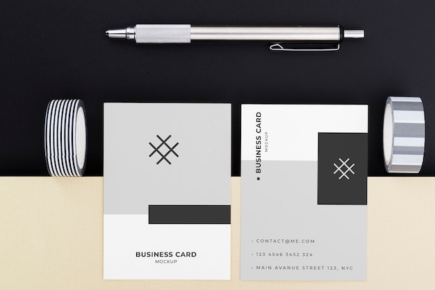 Free Psd 85x55 Business Card Mockup