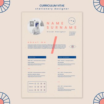 Minimalist curriculum vitae template