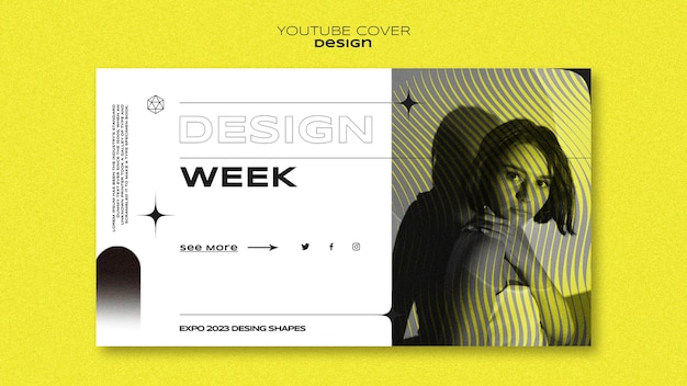 Free PSD minimalist design week template