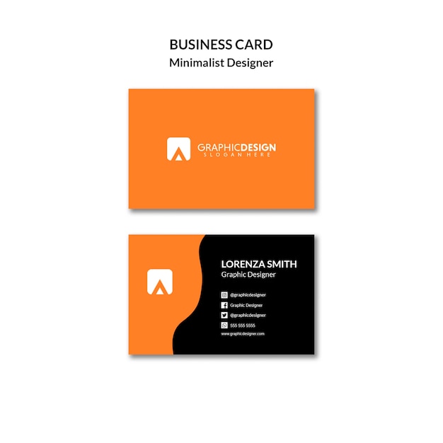 Minimalist designer business card template – Free PSD download