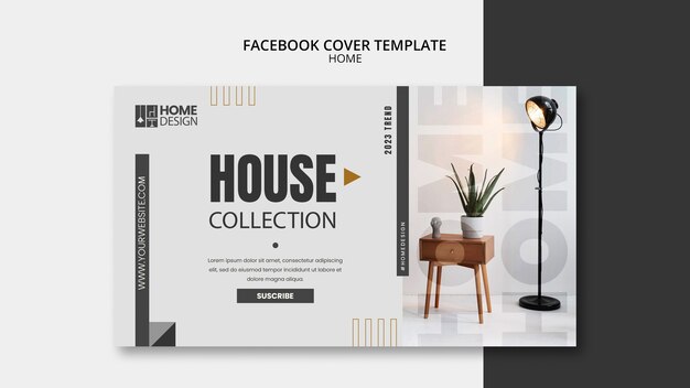 シンプルなホームfacebookカバーテンプレート