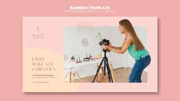 Free PSD minimalist influencer banner template