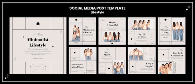 Free PSD minimalist lifestyle design template