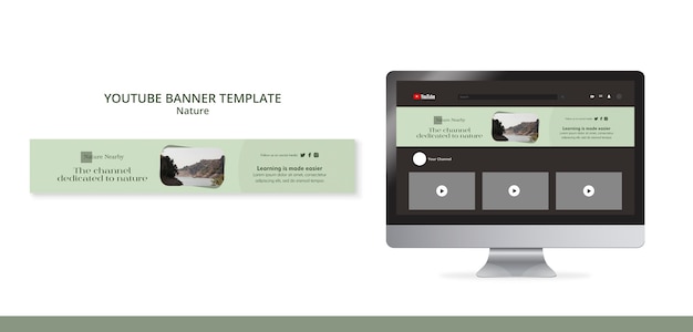 Minimalist nature facebook ad template