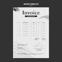 Free PSD minimalist scrapbook invoice design template