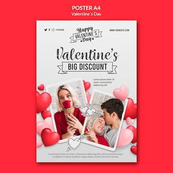 Minimalist valentine's day sale print template