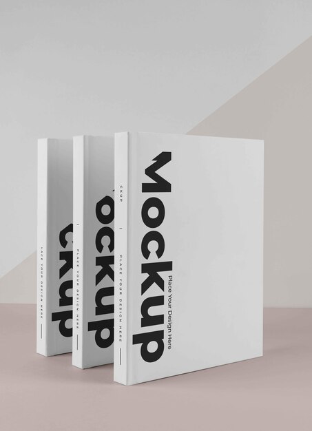 Minimalistic mock-up book arrangement