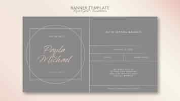 Free PSD minimalistic rose gold banner design