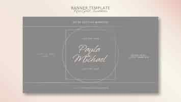 Free PSD minimalistic rose gold banner design