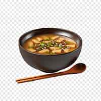 Free PSD miso soup isolated on transparent background