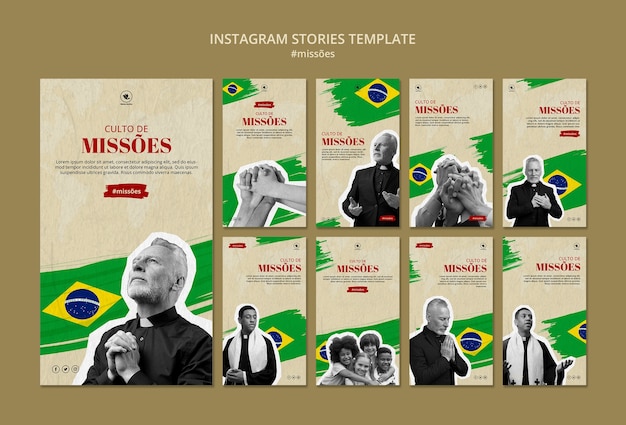 Free PSD mission service instagram stories