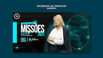 Free PSD missoes facebook ad template