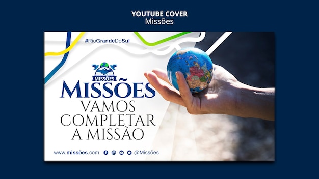 Free PSD missoes youtube cover template