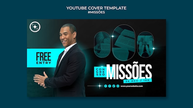 Free PSD missoes youtube cover template
