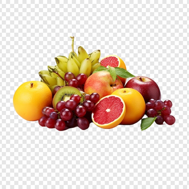 PSD gratuito mescolare frutta png isolata su sfondo trasparente