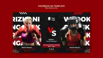 Free PSD mixed martial arts template design