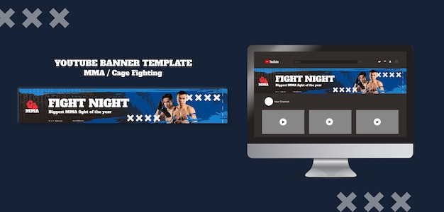 Mixed Martial Arts YouTube Banner Template