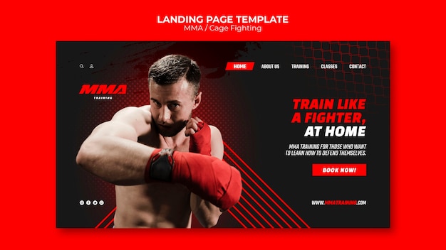 PSD gratuito design del modello sportivo mma