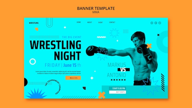 Free PSD mma template design